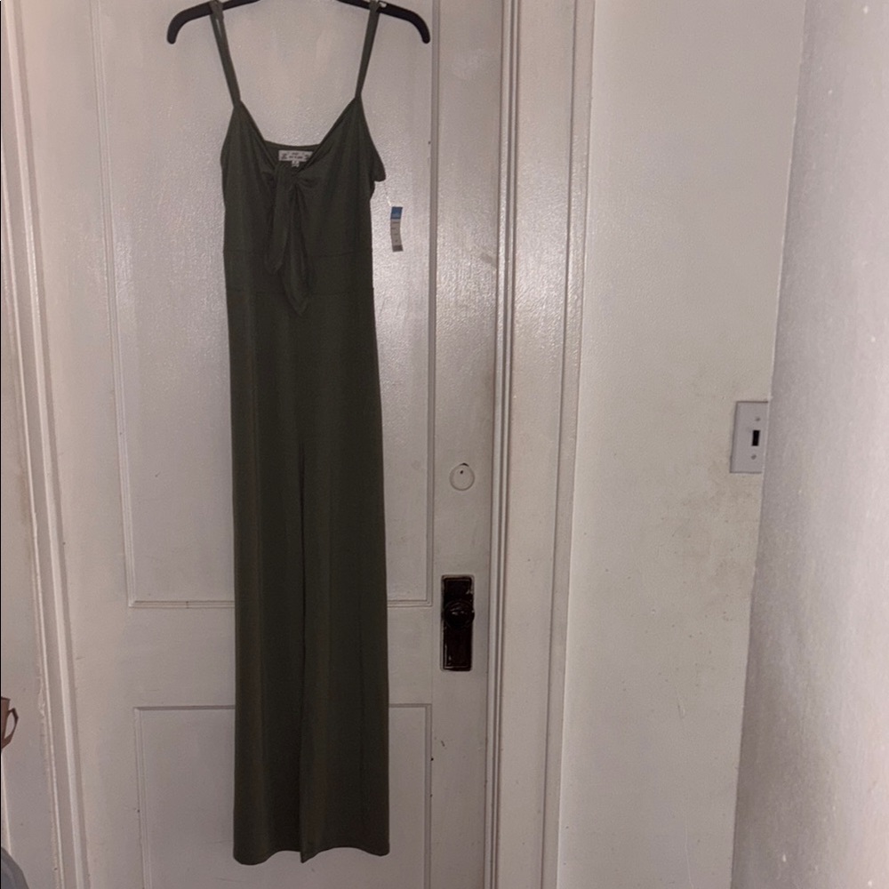 Poof! Olive Green Maxi Dress